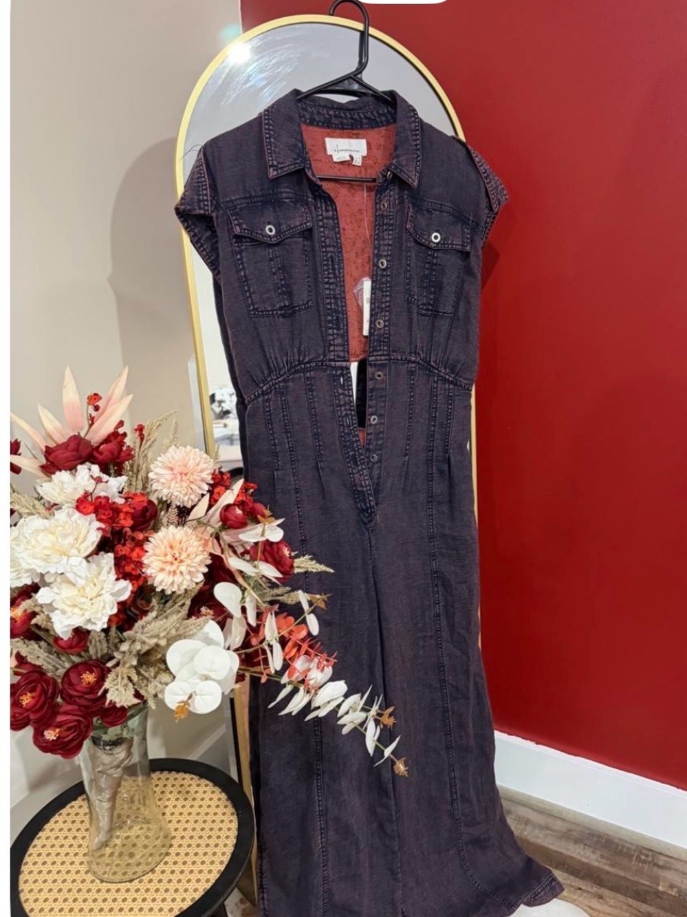 Anthropologie Washed  Jumpsuit